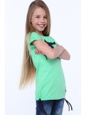 Tricou cu aplicatie de masca verde NDZ5322 - Magazin online - Boutique